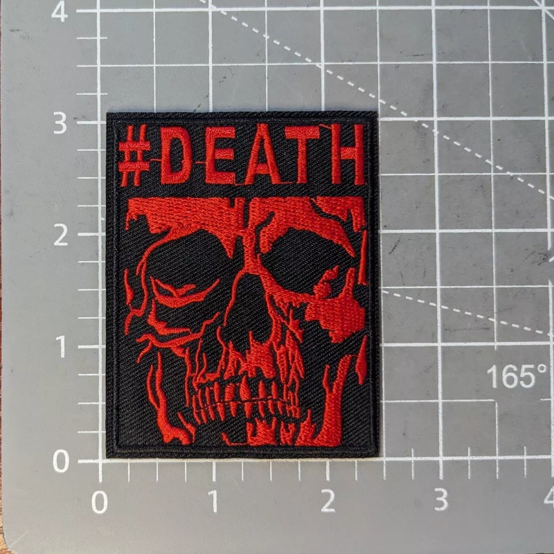 Unbranded Red Death Patch Crimson Macabre Goth Punk Biker Embroidered