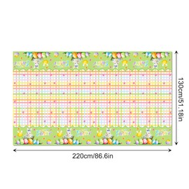 Adirasenotek 3Pcs Easter Tablecloths,Easter Bunny 87" Lx51 W Rectangular Plastic Table Covers,Kids' Party Disposable Tablecloths for Decoration,Birthday Party,Baby Showers