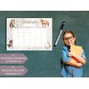Horse timetable magnetic wipe clean for fridge and whiteboard, boho