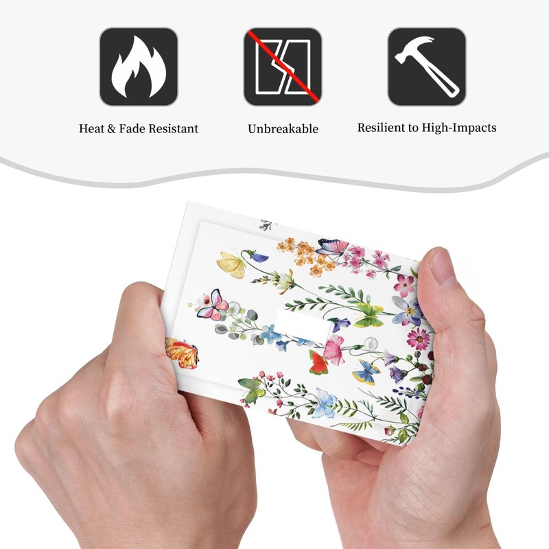 Boho Butterfly Wild Flower Floral Garden Single Toggle Light Switch