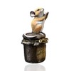 Cold Cast Bronze Mouse on Jam Jar - Michael Simpson