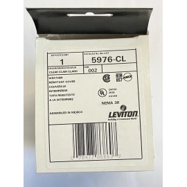 LEVITON 5976-CL DUPLEX OUTLET RAIN TIGHT WHILE-IN-USE WEATHER RESISTANT COVER