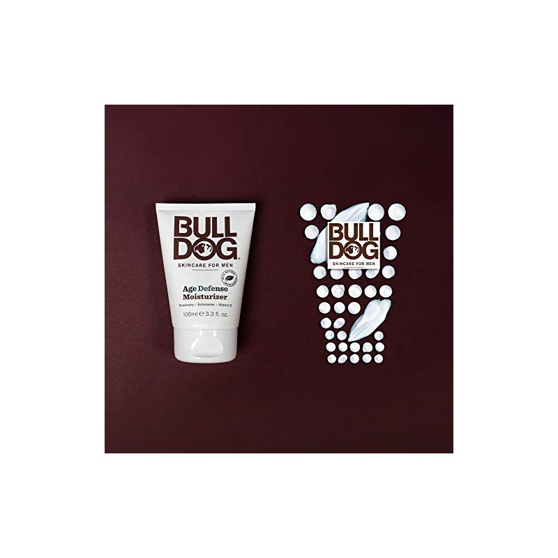 Bulldog Mens Skincare and Grooming Age Defense Moisturizer, 3.3 Ounce