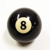 Sinsilvie Replacement 2" or 1 7/8" Black No.8 Ball,47.5mm or 50.8mm Replacement Eight Ball, 2" Regulation Size Billiard, Regulation Weight (1 7/8"（47.5mm）)