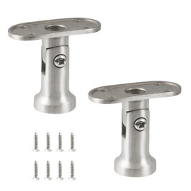 MY MIRONEY 2PCS Stainless Steel Handrail Bracket Heavy Duty Upright Column Handrail Bracket Hardware Adjustable Stair Handrail Bracket