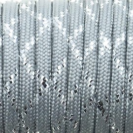 1 cordón de paracaídas dorado y plateado 550 de cuerda de paracaídas tipo III de 7 hilos de 100 pies (PFJ-14)