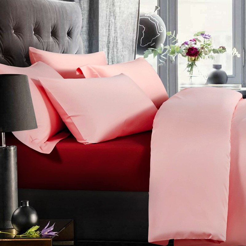 NTBAY 500 Thread Count Egyptian Cotton Double Fitted Sheet, Super