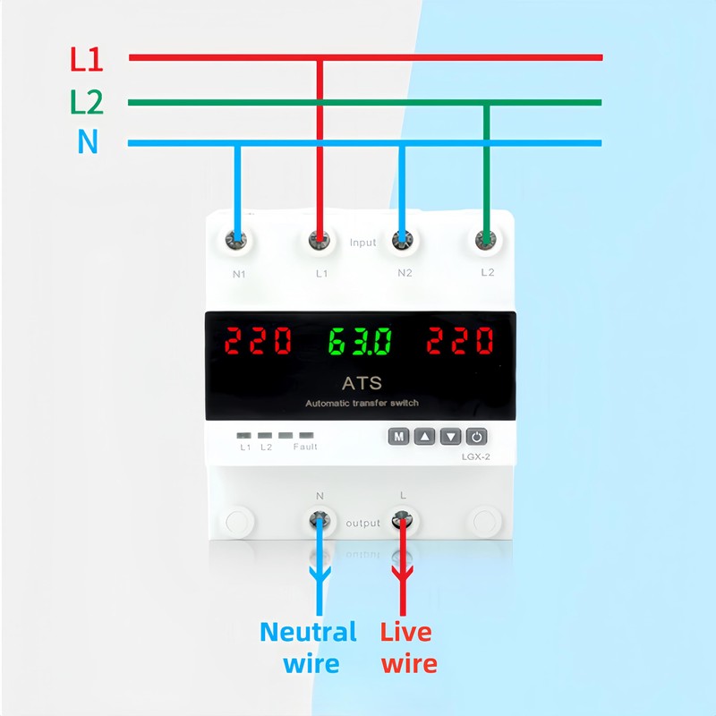 63A 110V Automatic Transfer Switch, Auto/Manual Generator Transfer Switch, DIN