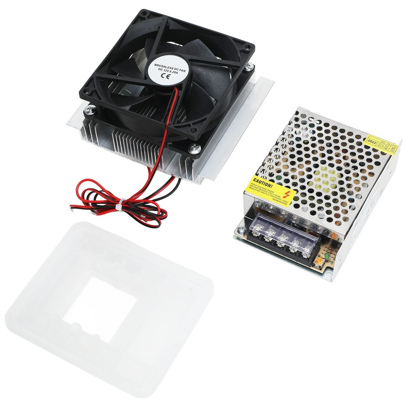 Peltier Cooler with Power Supply Semiconductor Refrigeration Cooling System DIY