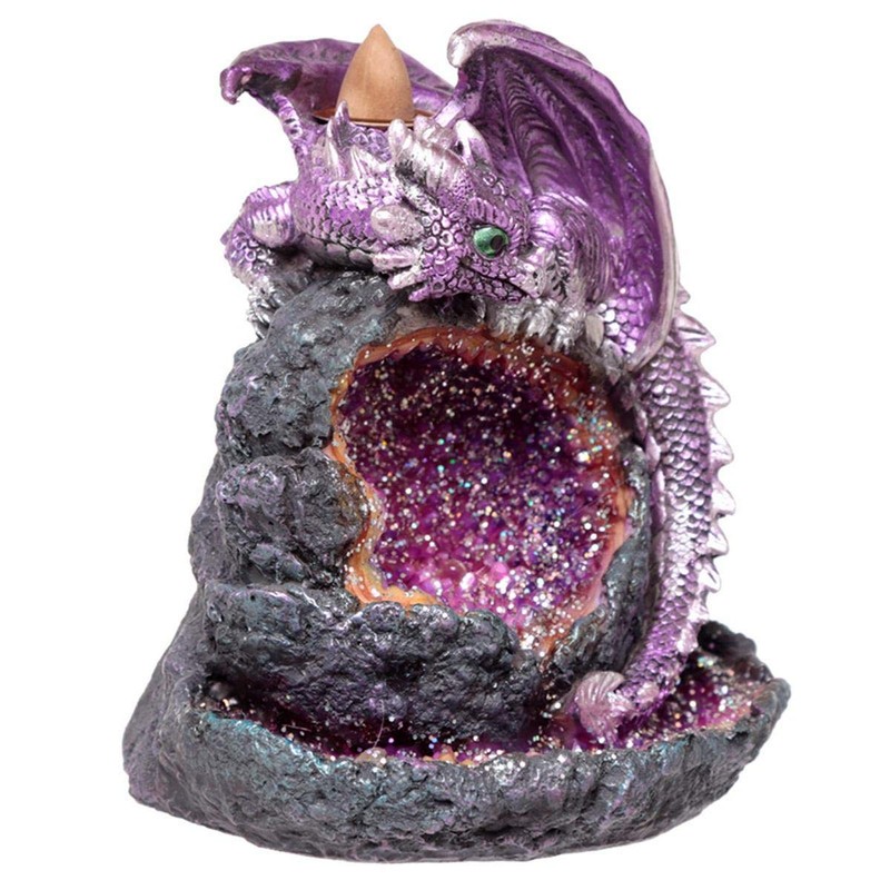 Puckator Crystal Cave Baby Dragon LED Backflow Incense Burner -