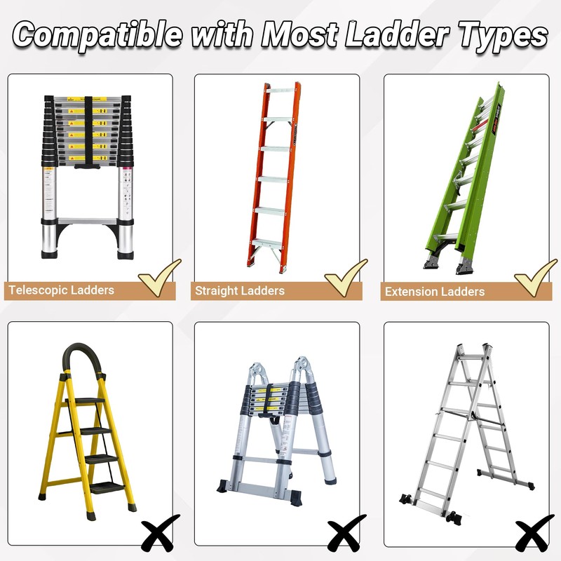 Toriexon Ladder Extender Pro, Ladder Stabilizer High Strength, Ladder Leveler