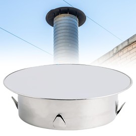 Chimney Hole Cover, Stove Pipe Cover, Diameter 180 mm, Pipe Cover Chimney Cover, Flue Pipe Cover, Stove Pipe Capsule, Stainless Steel Wall Lining Cover, Stove Hole Lid for All-Round Pipes, Silver