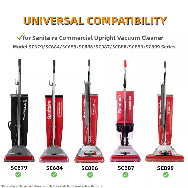 For Sanitaire 10Pk RD Belt 66100 For Sanitaire Commercial Upright