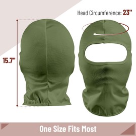 UNCO- Balaclava Face Mask, Army Green Ski Mask for Men & Women, Full Face Mask, Face Mask for Winter, Balaclava Ski Mask, Face Cover, Ski Face Mask, Ski Balaclava Men
