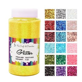 Craft and Party, Yellow Glitter 1 Pound Bottled Yellow Craft Fine Glitter for Craft and Decoration
