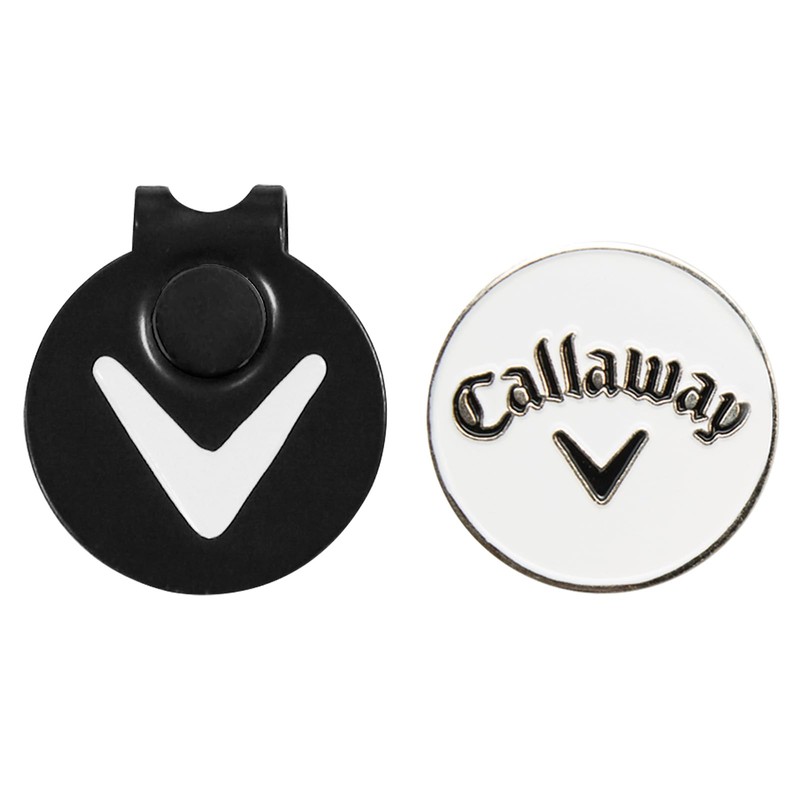 Callaway Hat Clip with Golf Marker Magnet, White