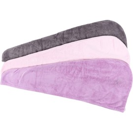 Cryfokt 3 Uds Toalla para el Cabello Envoltura de Microfibra Gruesa Suave Toalla de Secado Rápido para Peluquería Ejercicio Fiestas en la Piscina