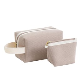 Wjelet Women's Cosmetic Bag Set, Cord Toiletry Bag for Travel, Large Cosmetic Bags and Make Up Bags, Ideal for Girls and Women, Robust and Stylish Cosmetic Bag for Any Occasion, khaki, Urban