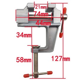 Amatt Adjustable Mini Vice with Clamp for Table Bench Hobby, Portable Table Clamp Work Bench, DIY Clamps Craft Table Repair Tool