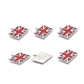 Libby's Market Place Set of 6 Union Jack Charm/British Flag Charm