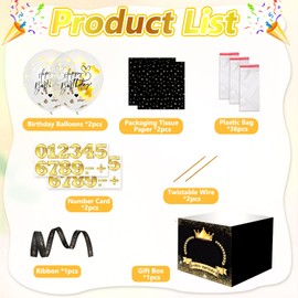 wokdsbl Schwarz Geldgeschenke Geburtstag Überraschungsbox, Explosionsbox für Geldgeschenk, Pull Geld Ballon Box für Geldgeschenke,Geburtstagsbox Ballon Box für Freunde, Familie