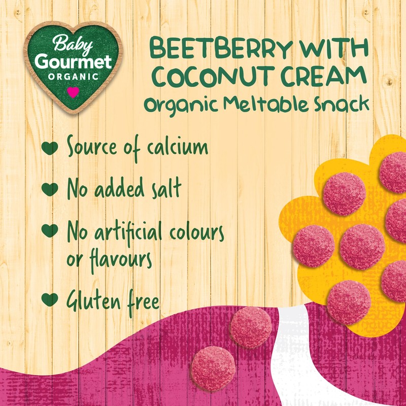 Baby Gourmet Mushies Banana Beet berry, Green, 23-Gram, 8-Pack[packing may