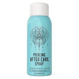 Piercing Aftercare Spray 4oz | Saline Spray for Piercings | Ear Piercing Cleaner Spray | Saline Solution for Piercings | Piercing & Keloid Bump Removal for Ears, Belly Nose Piercings - Color: 3