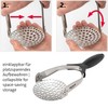 Westmark 61282270 Potato Masher, Foldable for Space-Saving Storage, Stainless Steel/Plastic,