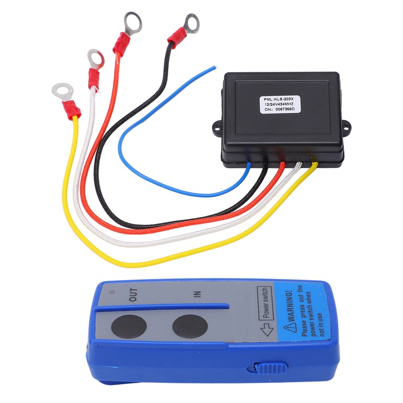 Wireless Winch Remote Control Kit 434MHZ Receiver 12V 24V Switch