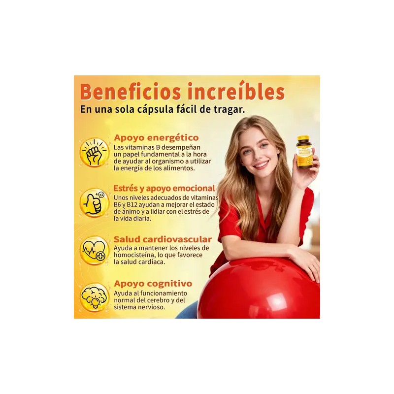 Gwynne Complejo Vitamina Receta B12 Colina Magnesio Inositol Apoyo Energía
