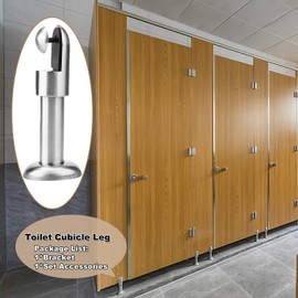 Toilet Cubicle Leg,Cabinet Foot Toilet Cubicle Fittings 1inch Toilet Cubicle Adjustable Legs 12-18mm Plates Toilet Cubicle Legs Support Feet for Toilet Cubicles Kitchen Bathroom Cabinet