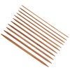 Set of 11 Carbonized Bamboo Double Pointed Knitting Needles Set