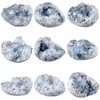 mookaitedecor Natural Celestite Crystal Geode Cluster Irregular Mineral Specimen Stone