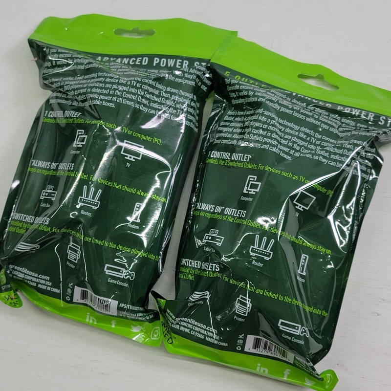 GREENLITE 2 - Greenlite 5 Outlet Advanced Power Strip Wall