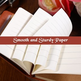 Leinuosen Teacher Leather Journal Teacher Appreciation Gifts 136 Pages Travel Journal Notebook Retro Diary Writing Notepad Gift for Christmas Teacher's Day Graduation(Heart Style,Brown)