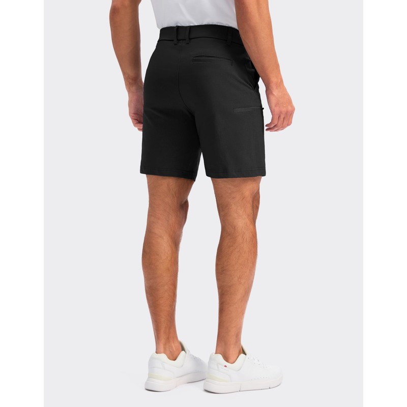 Pudolla Men's Casual Shorts 7/9 Inch Golf Shorts Stretch Dress