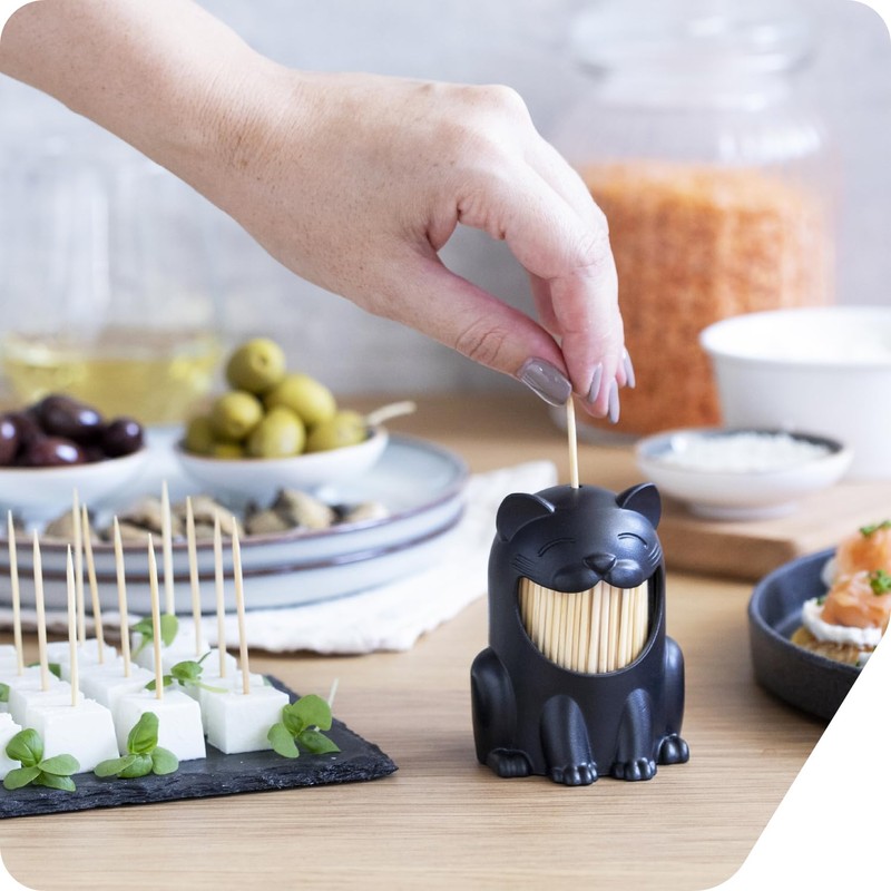 PELEG DESIGN Pickitty Toothpick Holder - Playful Kitty Toothpick Dispenser
