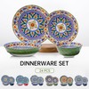 24 Pieces Dinnerware Sets, Plates and Bowls Set,Porcelain Dishes Set