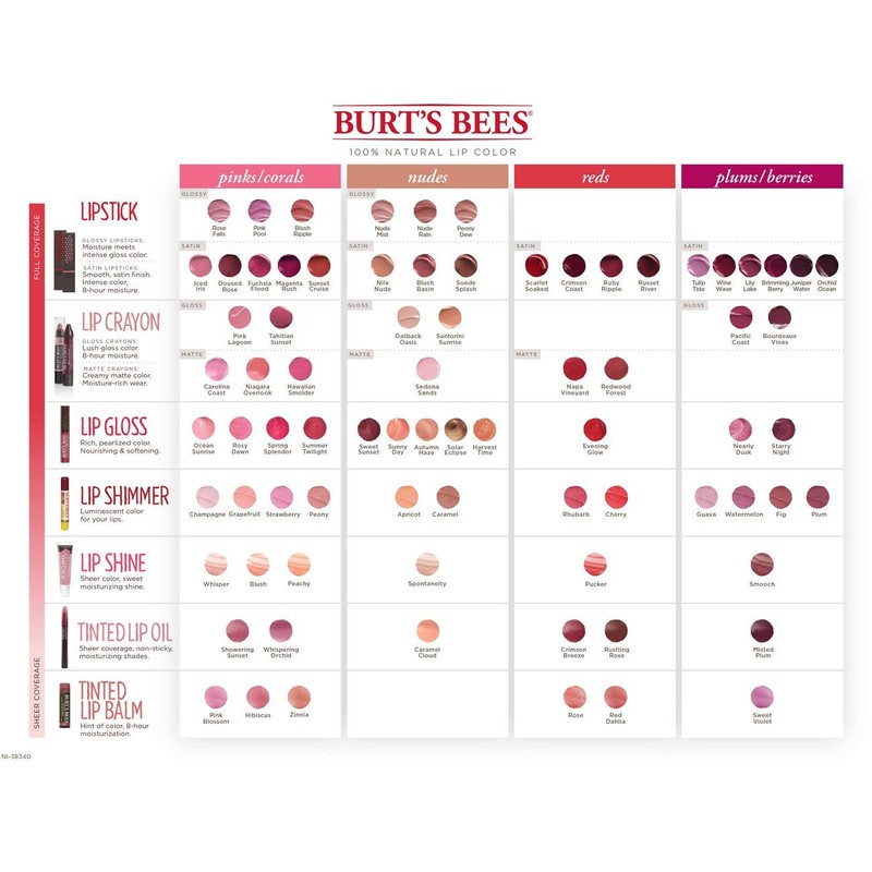 Burt's Bees 100% Natural Lip Shimmer, Cherry, 2.6g