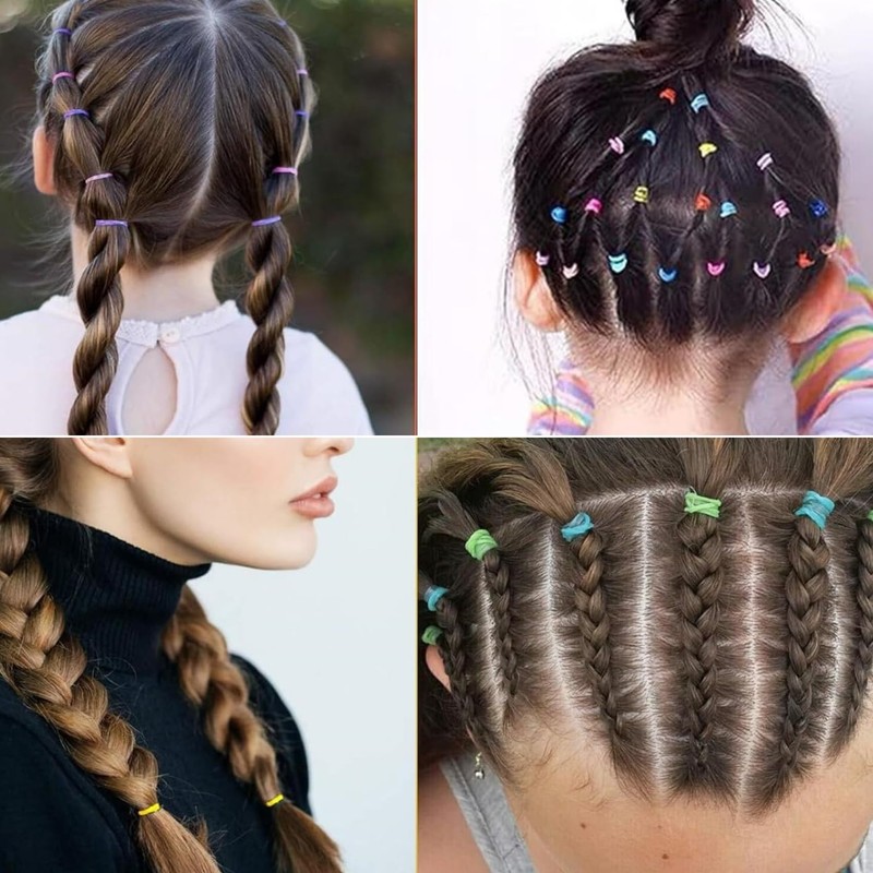 SanMuHome 1500 Pcs Mini Gomas Elásticas para el Pelo,Bandas Elásticas