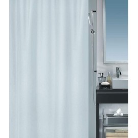 Spirella Primo Bioactive Collection, Textile Shower Curtain, 180 x 200, 100% Polyester, White