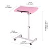 Qiveno Mobile Laptop Table, Small Standing Desk, Angle & Height