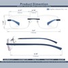 Missfive Premium Aluminum Progressive Multifocus Reading Glasses Men Blue Light