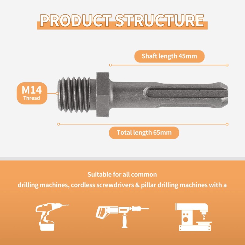 CPROSP M14 Adaptor for Diamond Tile Drill Bit Adaptor M14