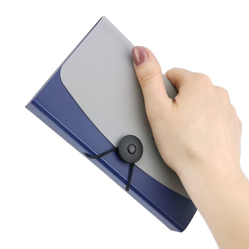 D.RECT 5888 Expandable Expanding Document Folders 12 Compartments A6 for