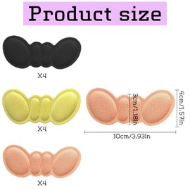 Guyode 6 Stück Fersenpolster Schuhe Selbstklebend Fersenpolster Bequem und Weich Fersenschutz Reibungsarm für Männer und Frauen Schützen Sie Ihre Fersen (Rosa Beige Schwarz)