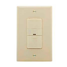 EATON Wiring OS306U-LA-K Devices 3-Way Occupancy Sensor Decorator Light Switch, White