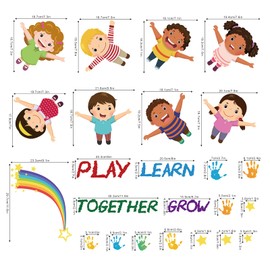 Inspirational Wall Decals for Kids - Removable Wall Stickers for Playroom, Toddler Room & Nursery Decor, Positive Affirmations, Kids Wall Art, Classroom & Playroom Wall Quotes & Decals