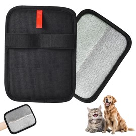 QQM 2026 Upgraded Pet Hair Remover Glove, Double-Sided Reusable Electrostatic Grooming Mitt for Cats & Dogs, Effective Fur Removal from Furniture, Couch, Carpet, Clothes, Bed & Car Seats