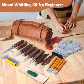 Wood Carving Kit,Carving Knife Set for Beginners,and Adults,Wood Carving Tools,Whittling Knife Set,Wood Whittling Set for Hobbies, Carving Set,Hook Knife,Spoon Carving Knife Suitable，Gift